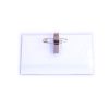 Clear conference card holder with a alligator clip and pin on the back SKU: CCHC01