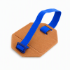 Back of blue Hi-Vis reflective portrait armband ID card holder with adjustable blue elastic strap SKU CHARM03B