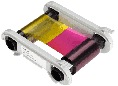 Evolis YMCKOK Colour Ribbon - 200 prints. Suitable for Evolis Primacy ID card printers.