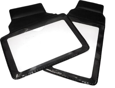 Black Magnetic Card Holder (portrait) Insert Size