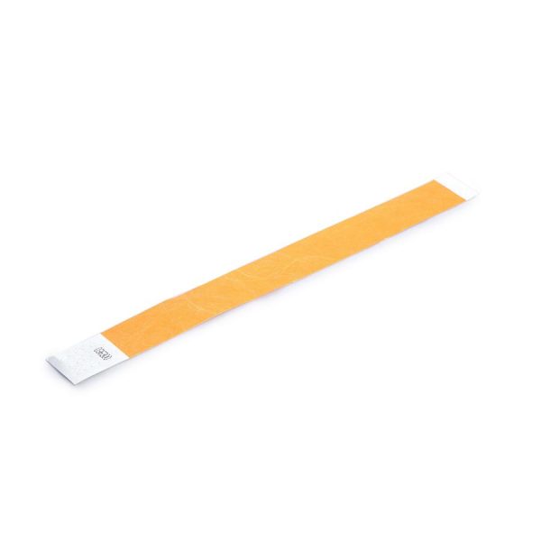 WBT01O Neon Orange Tamper Evident Waterproof Tyvek Wristbands